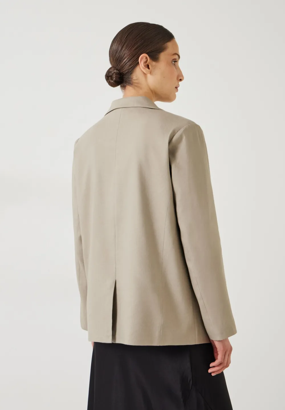 hush Jackets & Coats|Lana Relaxed Linen Blend Blazer Taupe