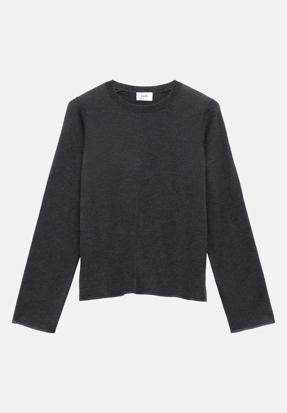 hush Jumpers & Cardigans|Lara Fine Knit Wool Blend Jumper Charcoal Marl