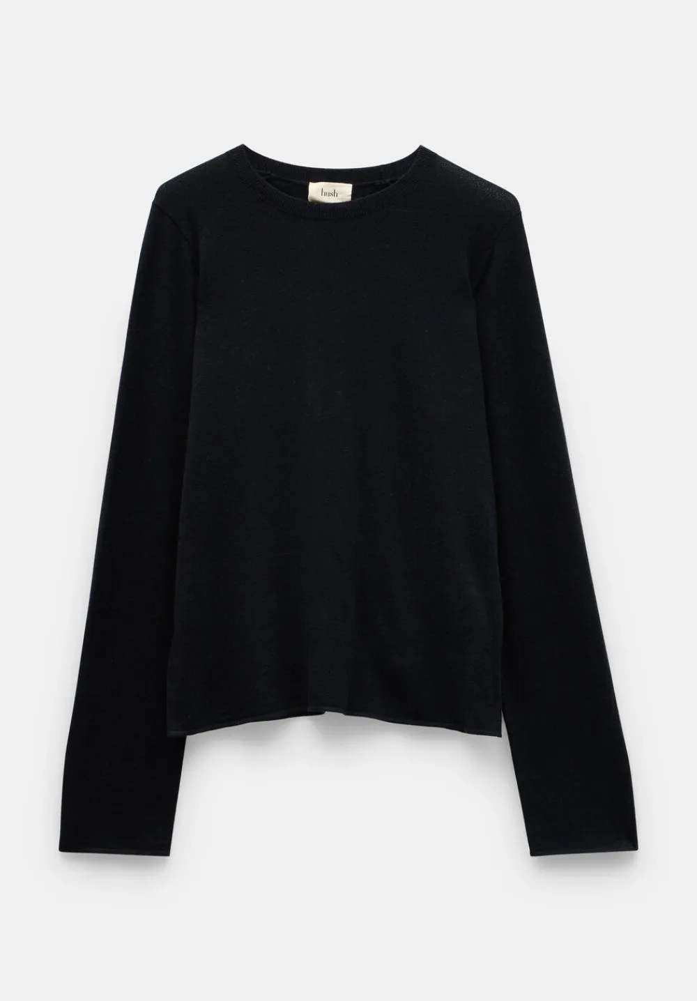 hush Jumpers & Cardigans|Lara Fine Knit Wool Blend Jumper Black