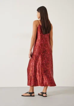 hush Dresses|Leanne Slip Maxi Dress Watercolour Animal Red