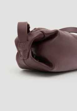 hush Bags|Leather Barrel Crossbody Bag Wine Red