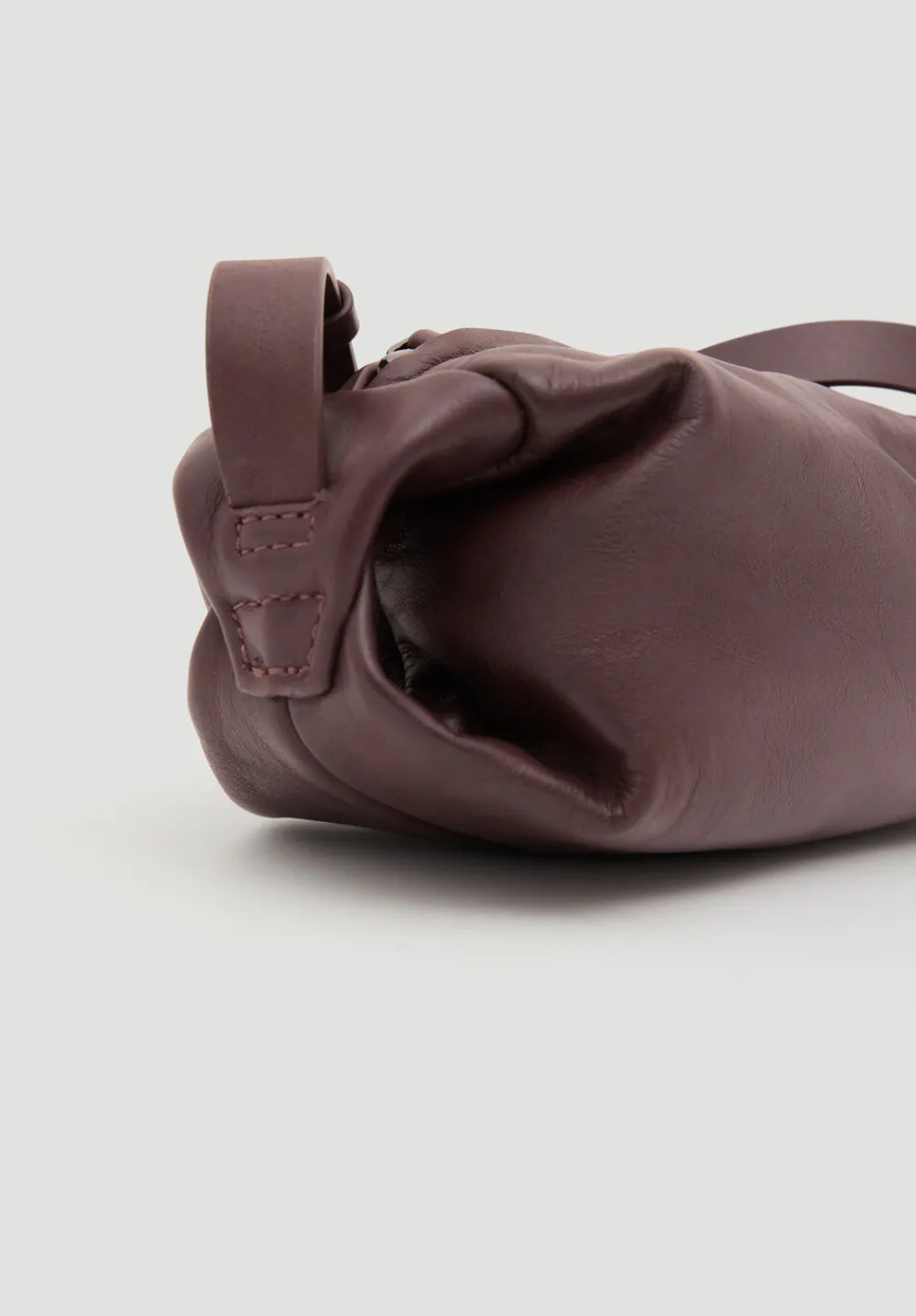 hush Bags|Leather Barrel Crossbody Bag Wine Red