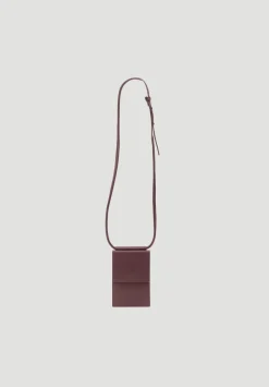 hush Bags|Leather Phone Bag Dark Wine Red