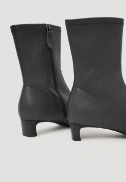 hush Heels|Boots|Leather Sock Fit Boots Black