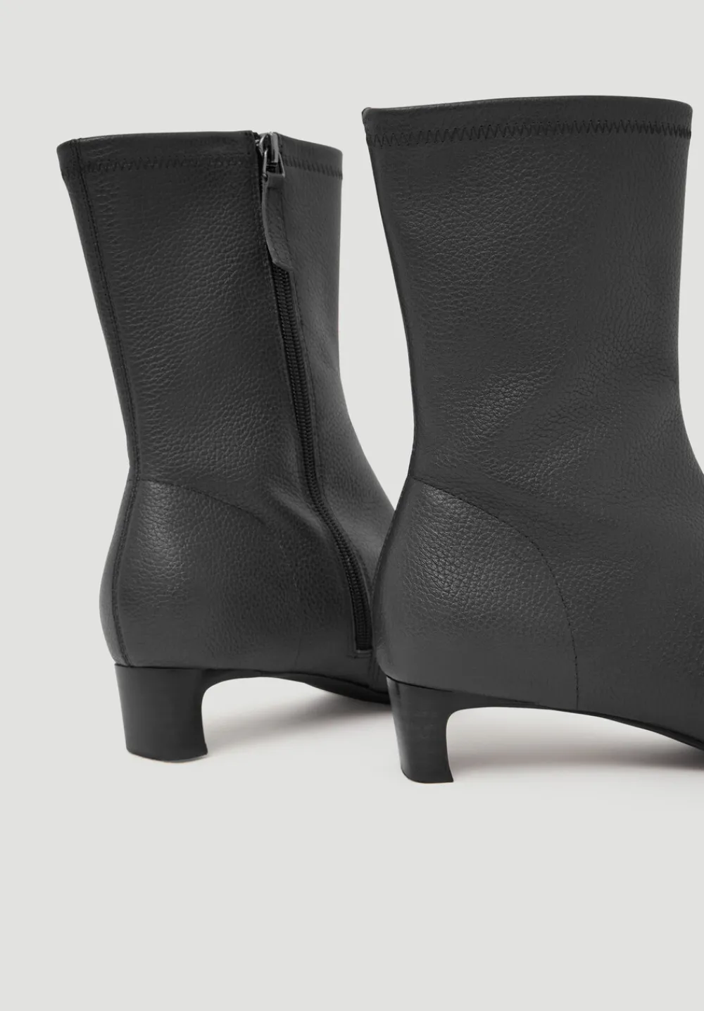 hush Heels|Boots|Leather Sock Fit Boots Black