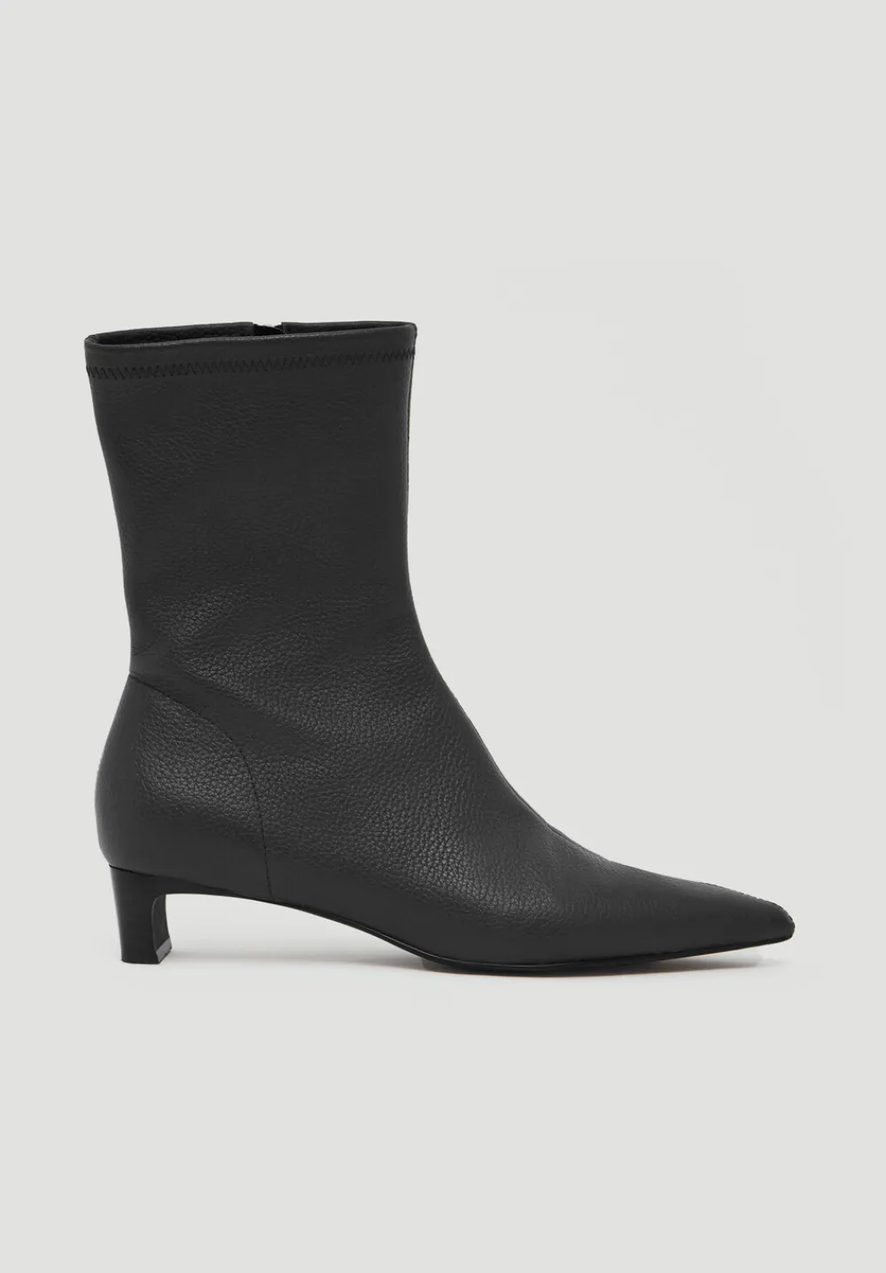 hush Heels|Boots|Leather Sock Fit Boots Black