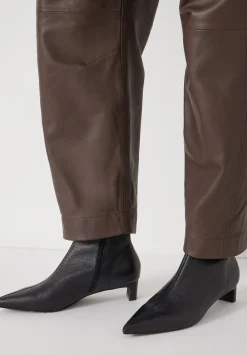 hush Heels|Boots|Leather Sock Fit Boots Black