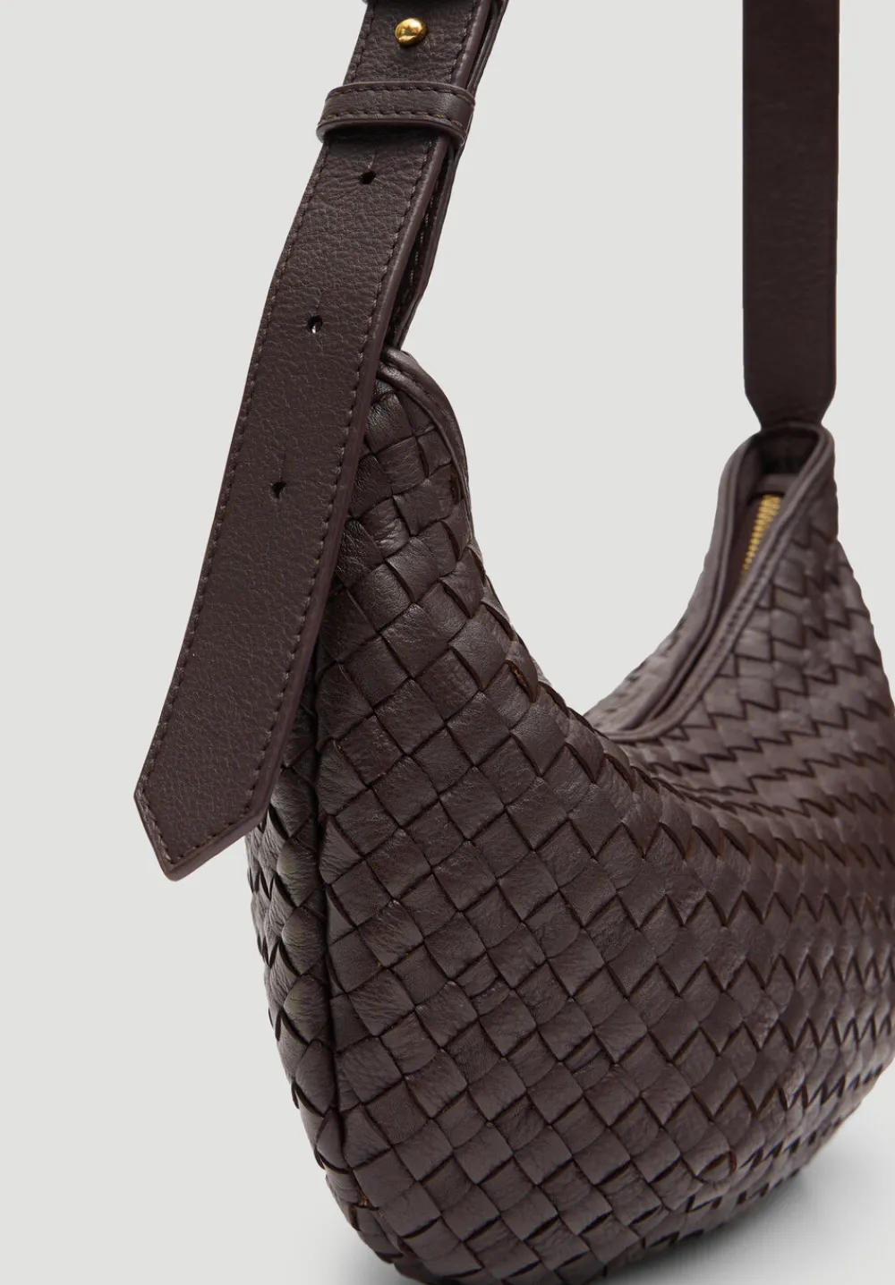 hush Bags|Leather Weave Crossbody Bag Wine Red
