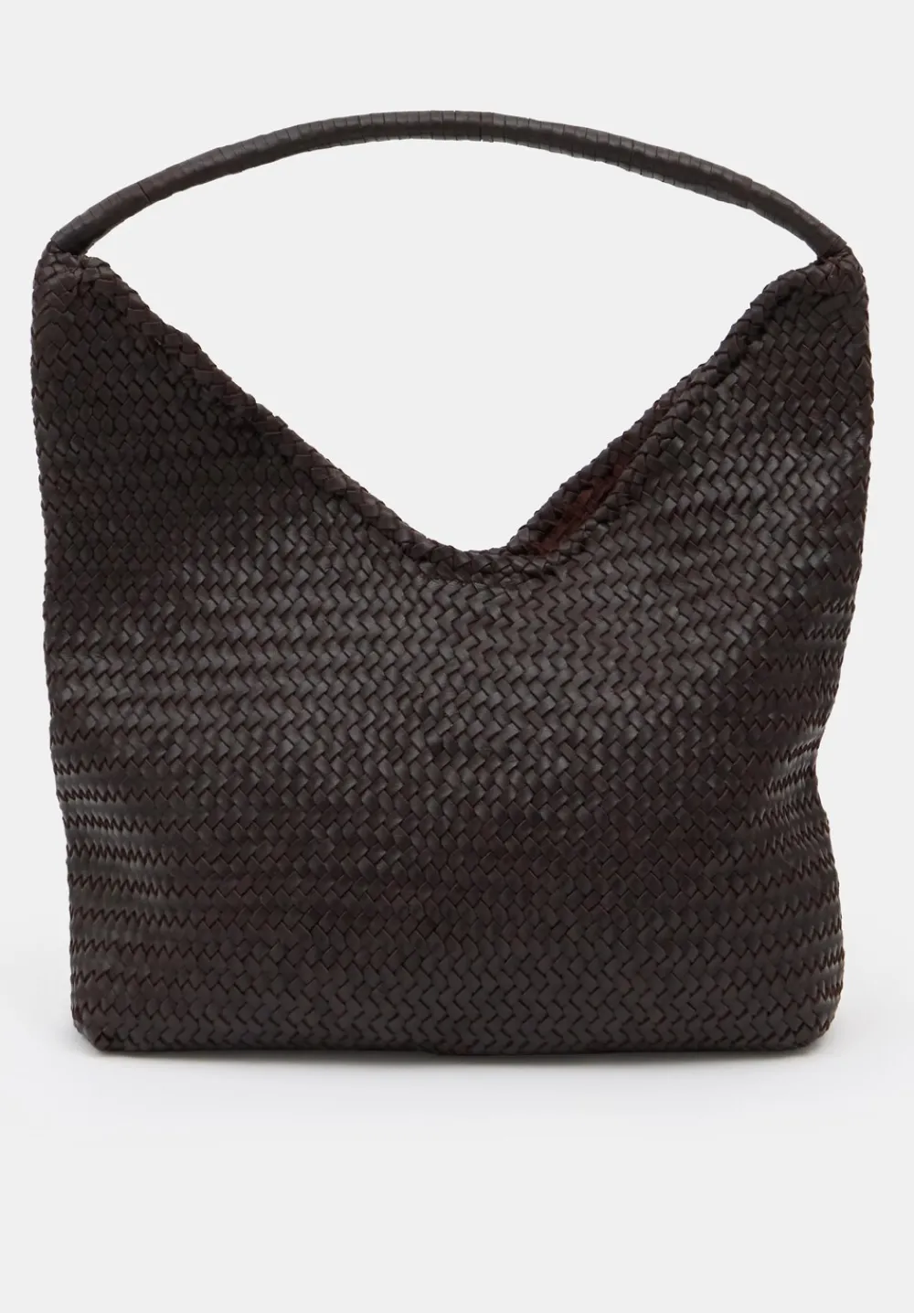 hush Bags|Leather Weave Tote Burgundy Red