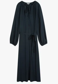 hush Dresses|Leilani Gathered Midi Dress Midnight Navy