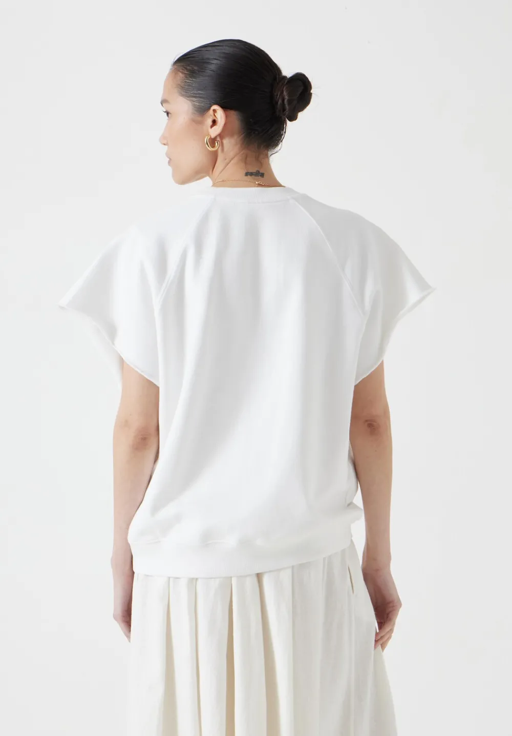 hush Tops & T-Shirts|Leonie Short Sleeve T-Shirt White