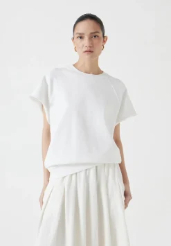 hush Tops & T-Shirts|Leonie Short Sleeve T-Shirt White