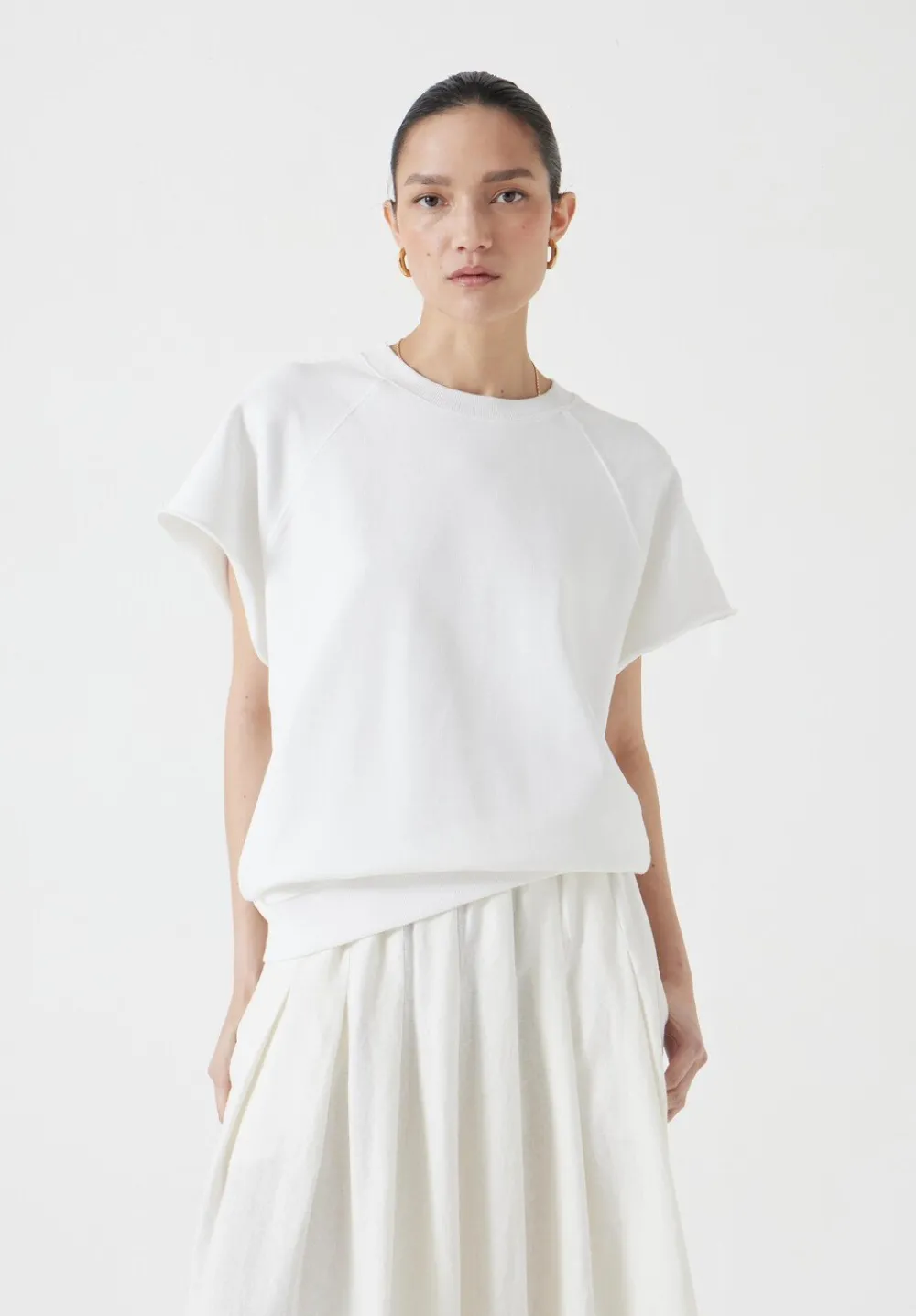 hush Tops & T-Shirts|Leonie Short Sleeve T-Shirt White