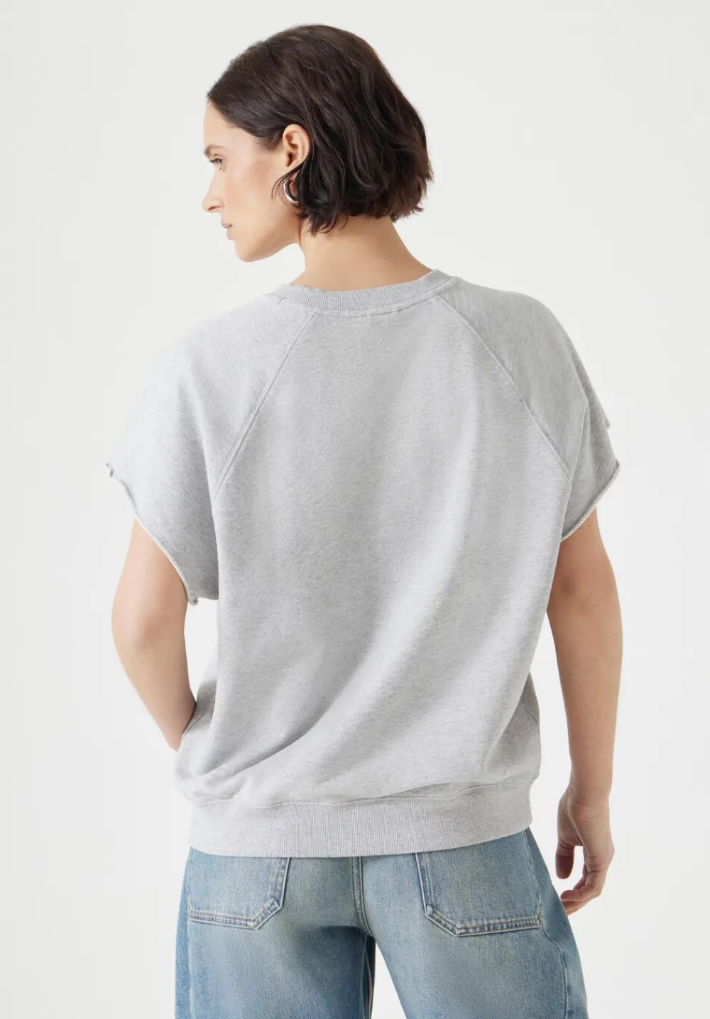 hush Tops & T-Shirts|Leonie Short Sleeve T-Shirt Grey Marl