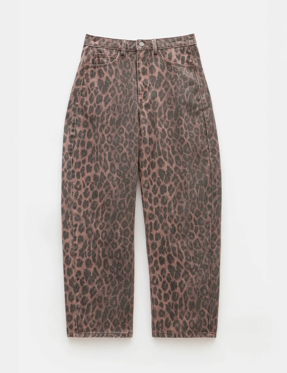 hush Jeans|Barrel Leg Jeans Leopard Print