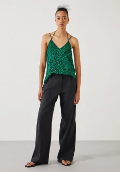 hush Tops & T-Shirts|Lexi Relaxed Print Cami Watercolour Animal Green