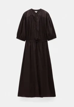 hush Dresses|Lhea Midi Dress Chocolate brown