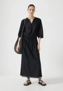 hush Dresses|Lhea Midi Dress Washed Black