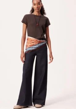 hush Scarves|Lightweight Printed Scarf Brown Mix