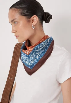 hush Scarves|Lightweight Printed Scarf Brown Mix
