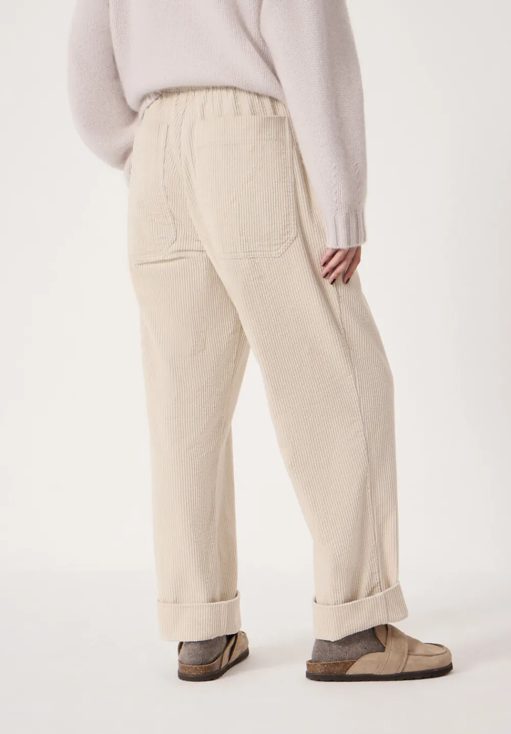 hush Joggers & Leggings|Trousers|Liza Cord Joggers Ecru