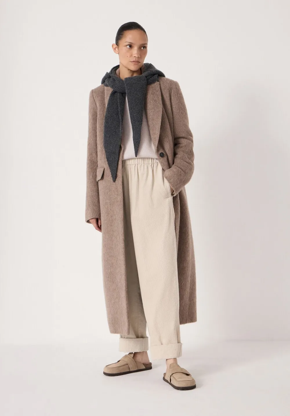 hush Joggers & Leggings|Trousers|Liza Cord Joggers Ecru
