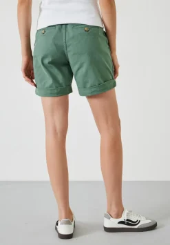 hush Shorts|Long Chino Shorts Washed Green