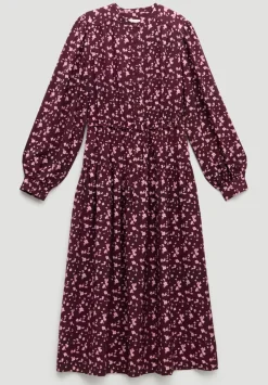 hush Dresses|Long Sleeve Air Flow Shirt Dress Ditsy Floral Purple