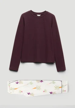 hush Pyjamas & Nightwear|Long Sleeve Brushed Cotton Pyjamas Purple Mix