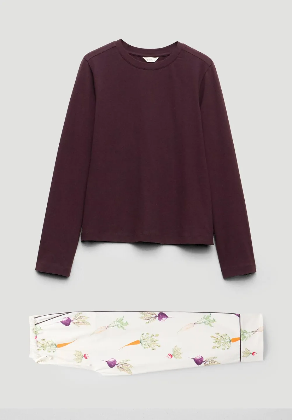 hush Pyjamas & Nightwear|Long Sleeve Brushed Cotton Pyjamas Purple Mix