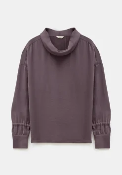 hush Tops & T-Shirts|Shirts & Blouses|Long Sleeve Cowl Neck Top Raisin Brown