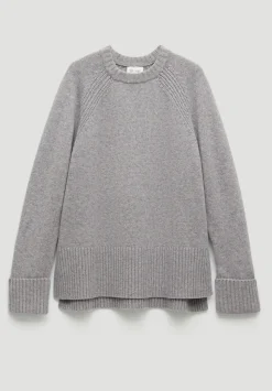 hush Jumpers & Cardigans|Longline Merino Wool Jumper Mid Grey Marl