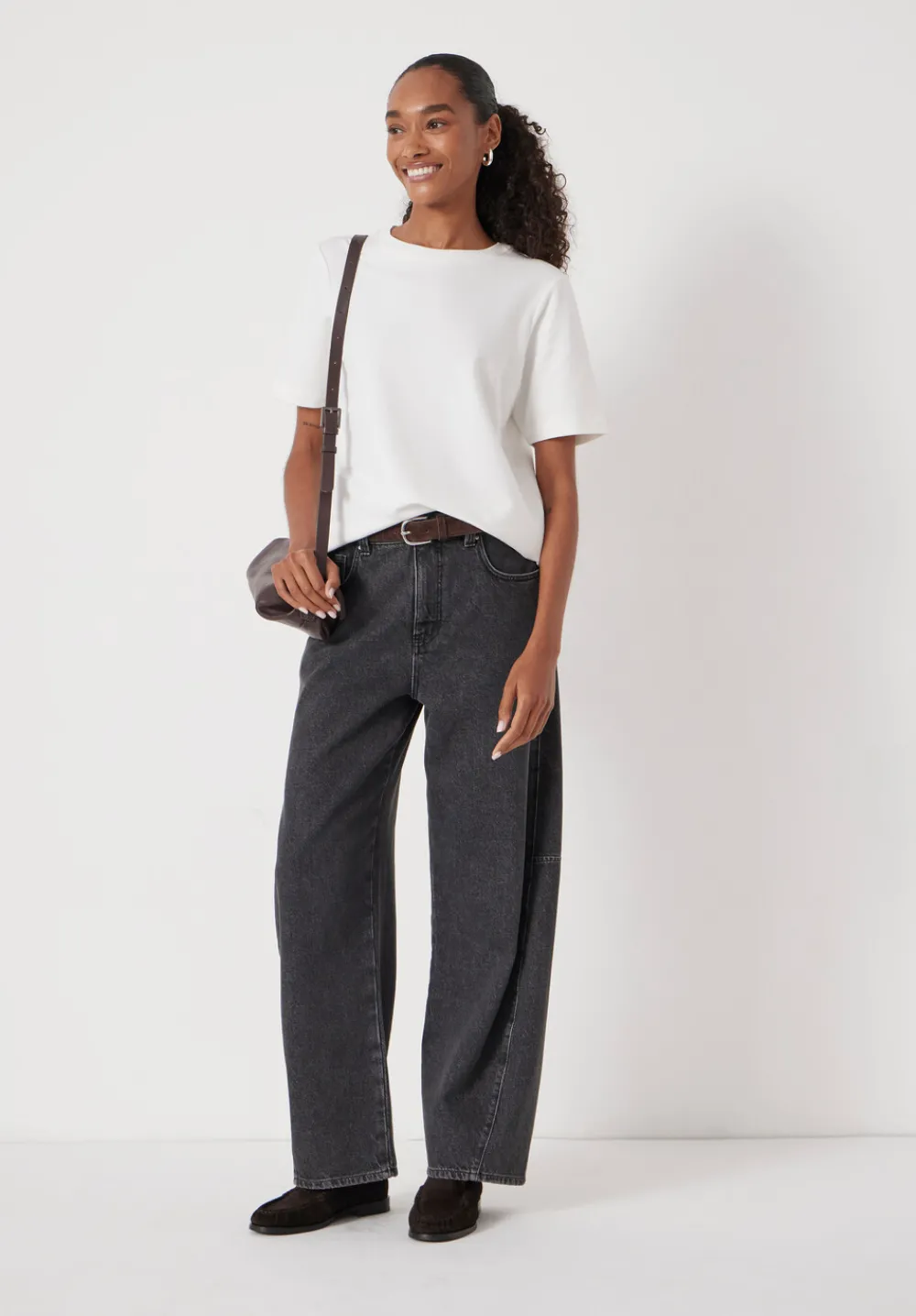 hush Tops & T-Shirts|Loopback Regular T-Shirt White