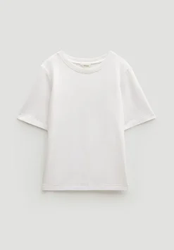 hush Tops & T-Shirts|Loopback Regular T-Shirt White