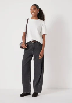 hush Tops & T-Shirts|Loopback Regular T-Shirt White
