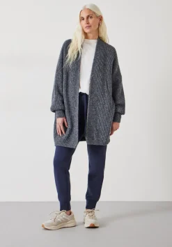 hush Jumpers & Cardigans|Loretta Longline Fluffy Cardigan With Alpaca Charcoal Marl
