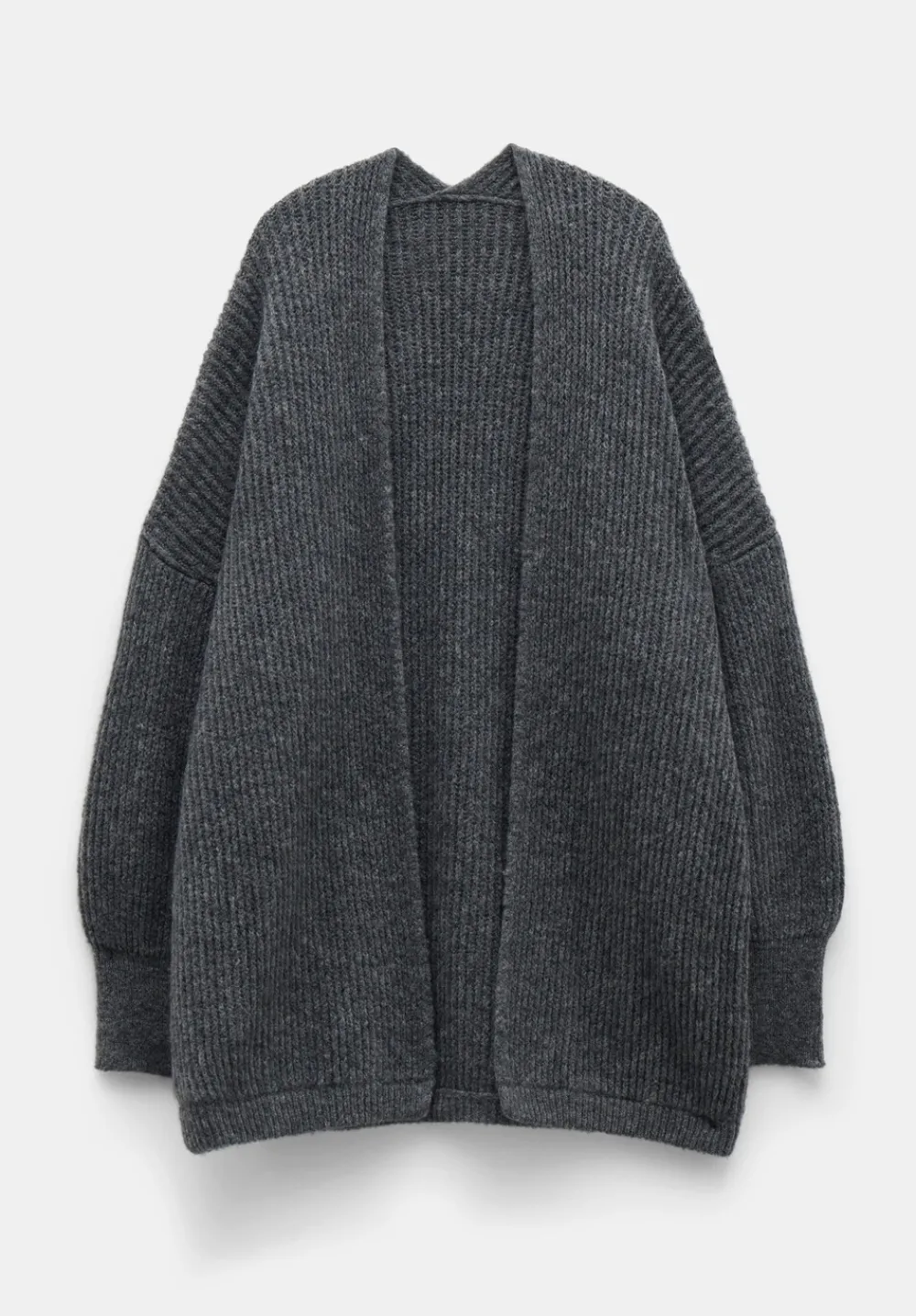 hush Jumpers & Cardigans|Loretta Longline Fluffy Cardigan With Alpaca Charcoal Marl