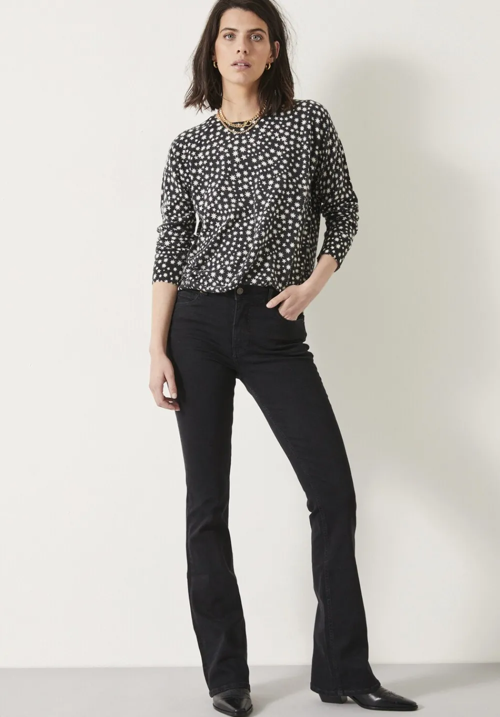 hush Jeans|Lorna Bootcut Jeans Washed Black