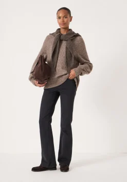 hush Jumpers & Cardigans|Lorna Relaxed Wool Blend Jumper Antler Brown