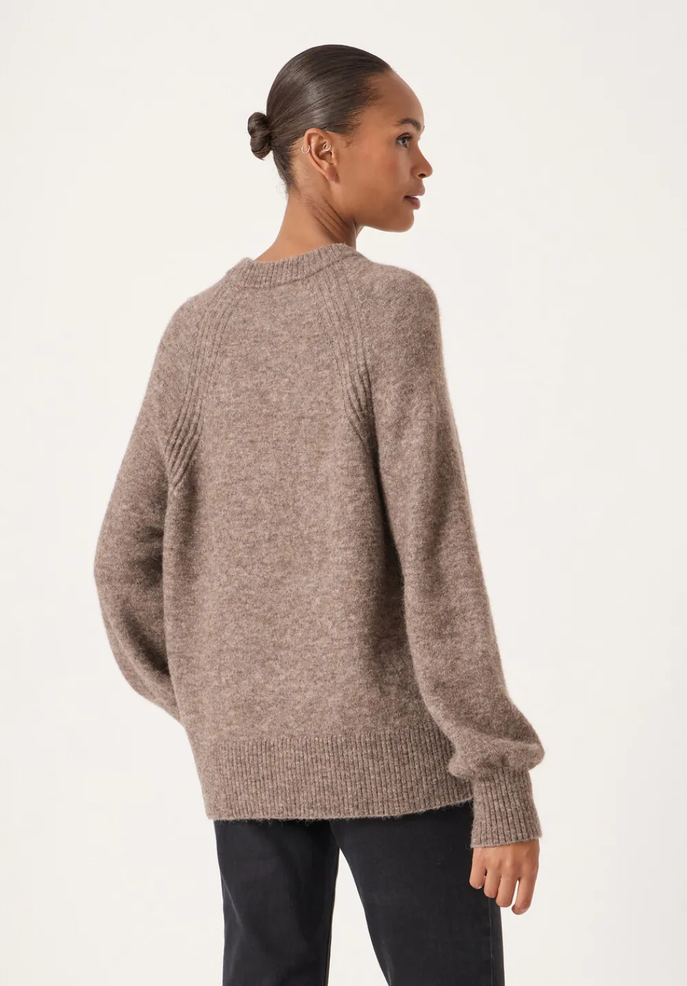 hush Jumpers & Cardigans|Lorna Relaxed Wool Blend Jumper Antler Brown
