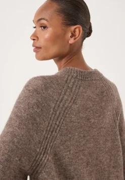 hush Jumpers & Cardigans|Lorna Relaxed Wool Blend Jumper Antler Brown