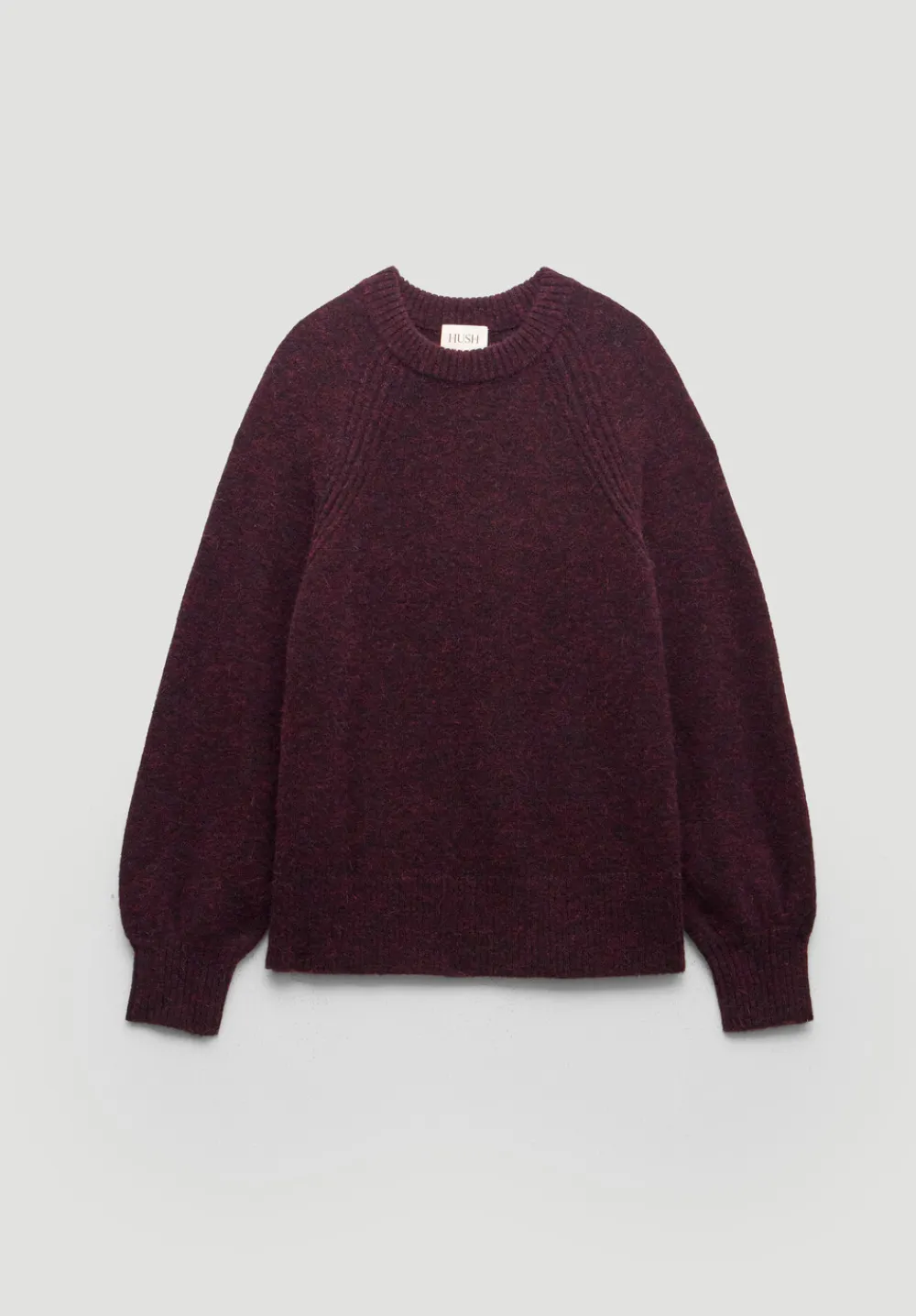hush Jumpers & Cardigans|Lorna Relaxed Wool Blend Jumper Burgundy Red