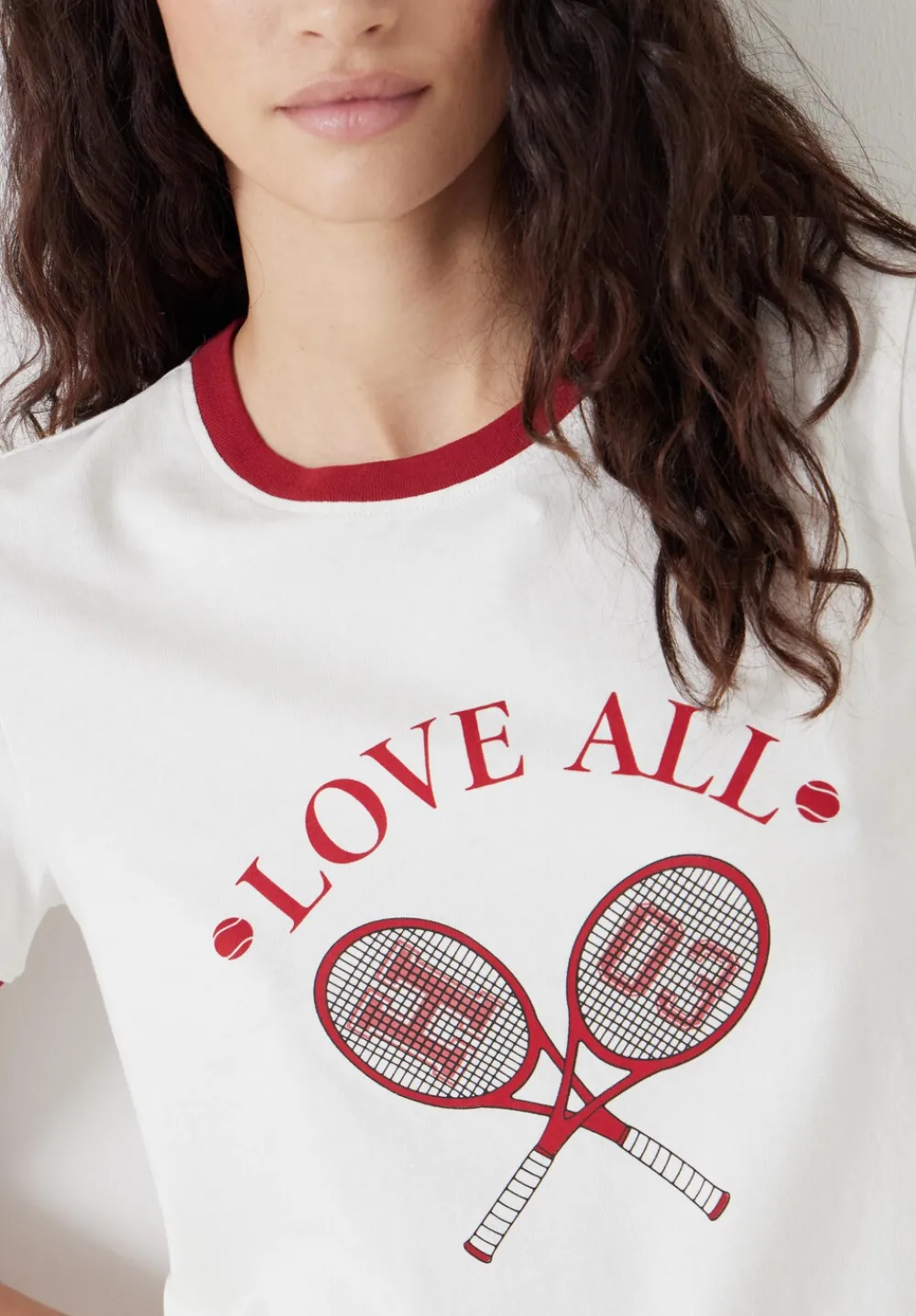hush Tops & T-Shirts|Love All Graphic T-Shirt White