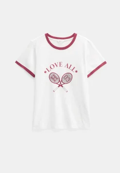 hush Tops & T-Shirts|Love All Graphic T-Shirt White