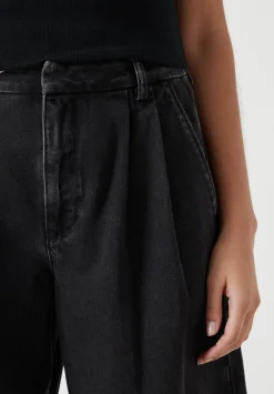 hush Shorts|Trousers|Lya Cropped Denim Bermuda Shorts Washed Black