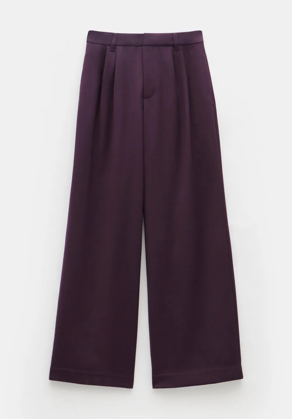 hush Trousers|Lya Wool Trousers Burgundy