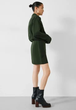 hush Dresses|Maia Mini Utility Dress Dark Green