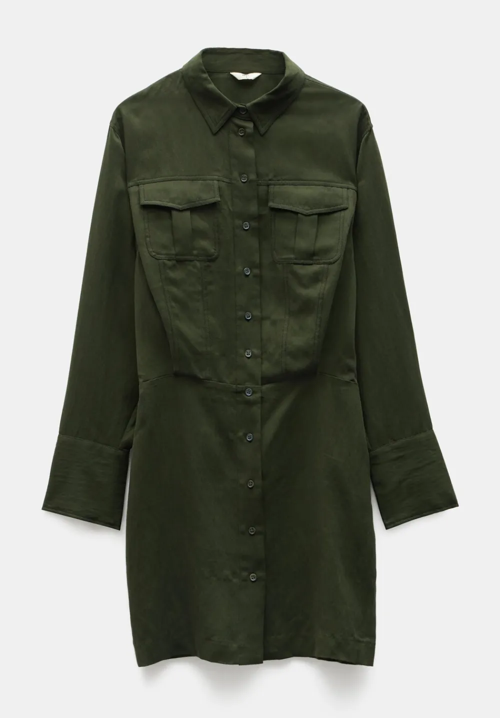 hush Dresses|Maia Mini Utility Dress Dark Green