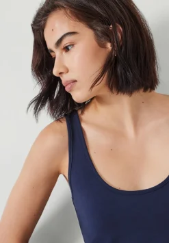 hush Tops & T-Shirts|Marcy Long Line Tank Navy