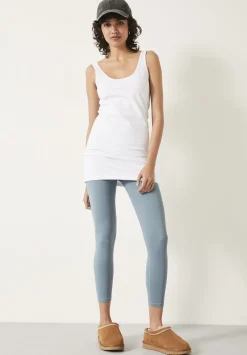 hush Tops & T-Shirts|Marcy Long Line Tank White